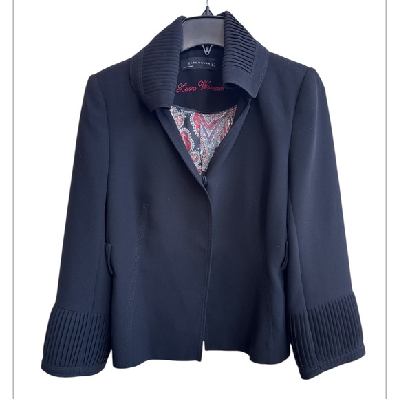 Zara Jackets & Blazers - Zara Woman Black Jacket Two buttons size 6 Black Jacket